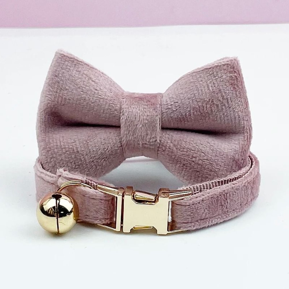 Adjustable Bowknot Safety Collar With Custom ID 28