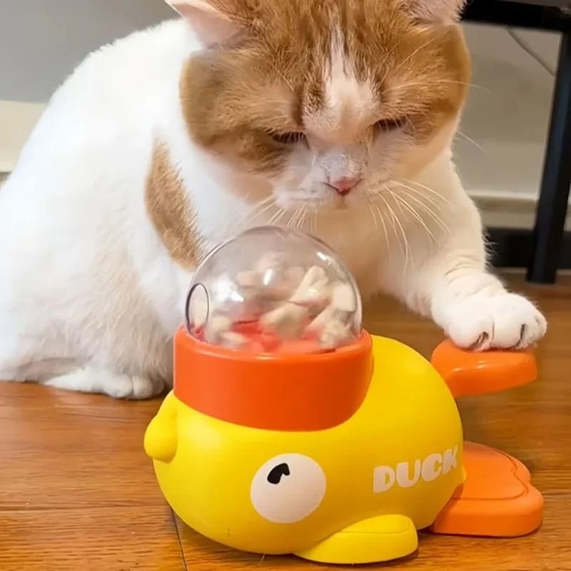 Yellow Duck Interactive Puzzle Feeder 0