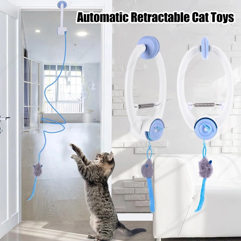 Automatic Retractable DoorHanging Kitten Toy 0