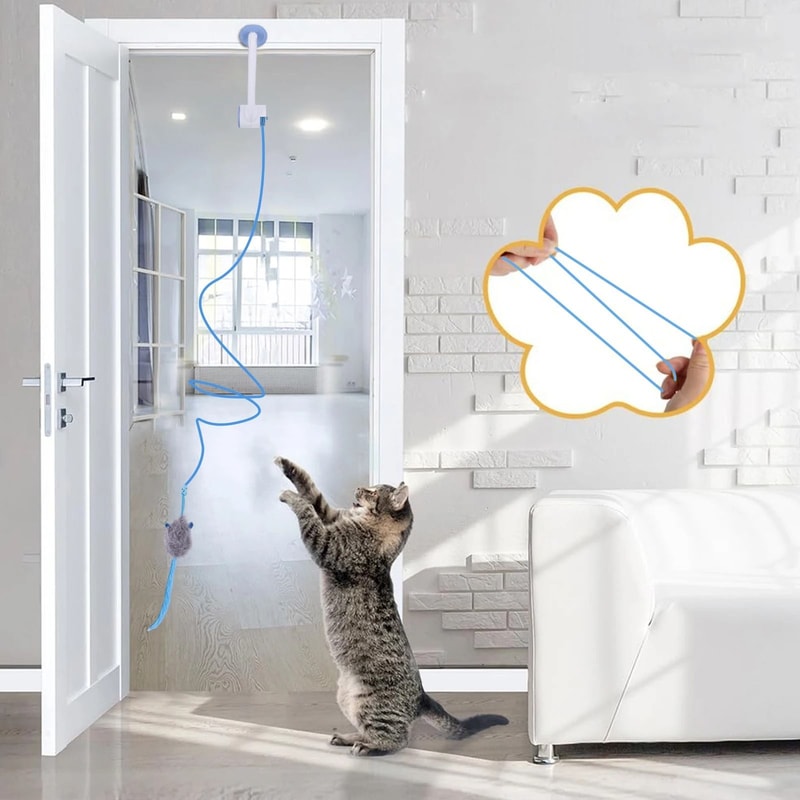 Automatic Retractable DoorHanging Kitten Toy 5
