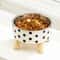 Modern Elevated Stainless Steel PolkaDot Bowl 0