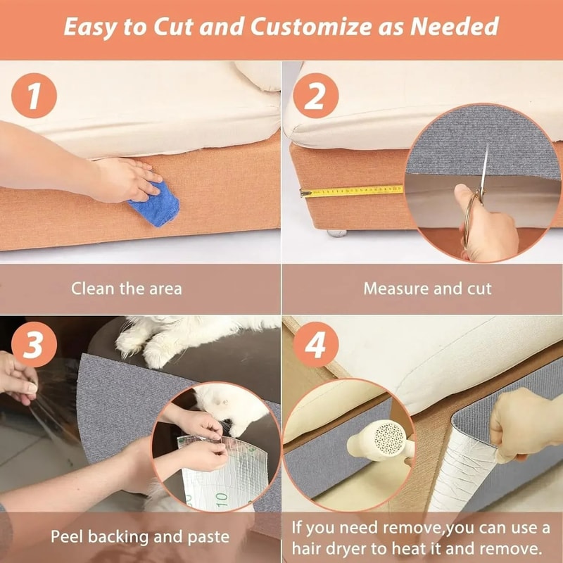 CustomFit SelfAdhesive Cat Scratching Carpet 5