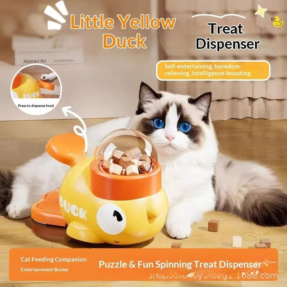 Interactive Little Yellow Duck Treat Dispenser 1