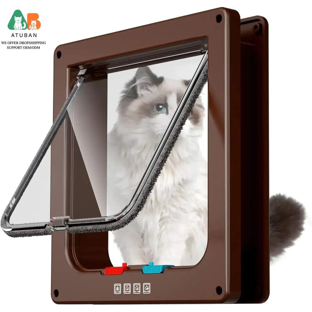 ATUBAN HighReliability 4Way Locking Large Cat Door 6