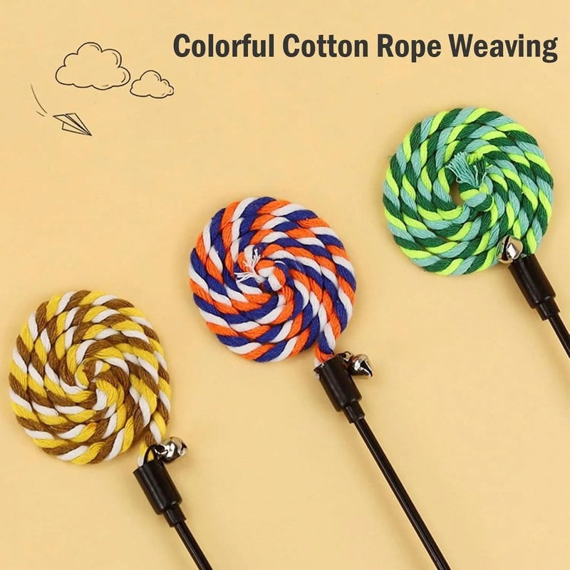 ArtisanCotton Interactive Cat Wand 3Piece Set 1