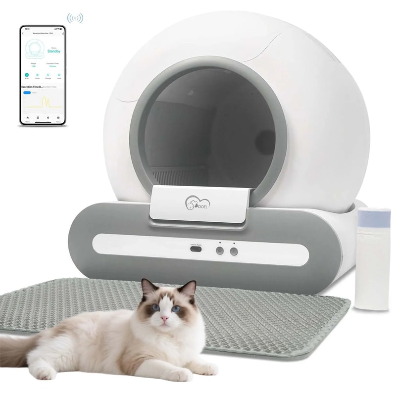 DOEL 65L Intelligent FreshSphere SelfCleaning Litter Box 8