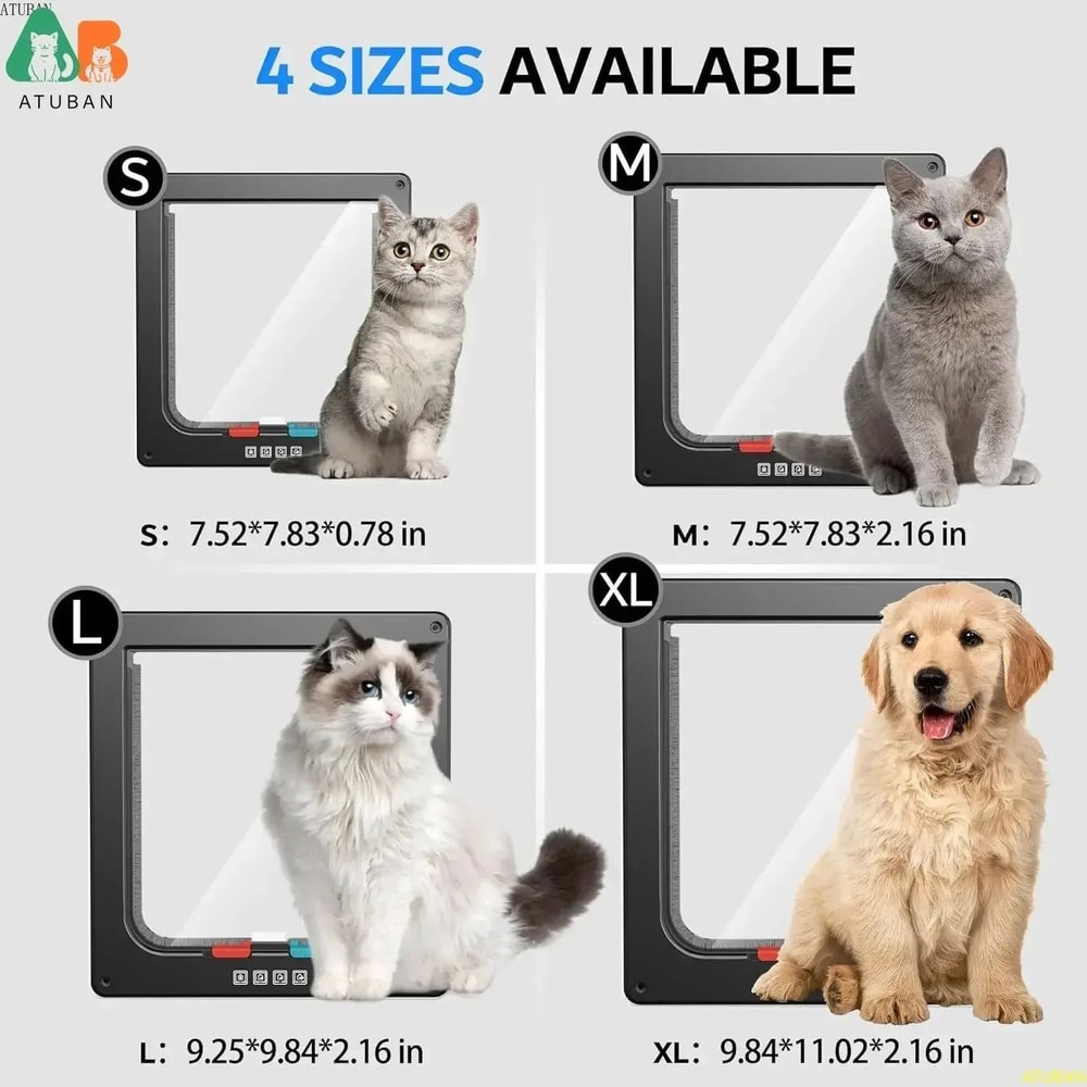 ATUBAN Professional 4Way Locking Pet Portal 2