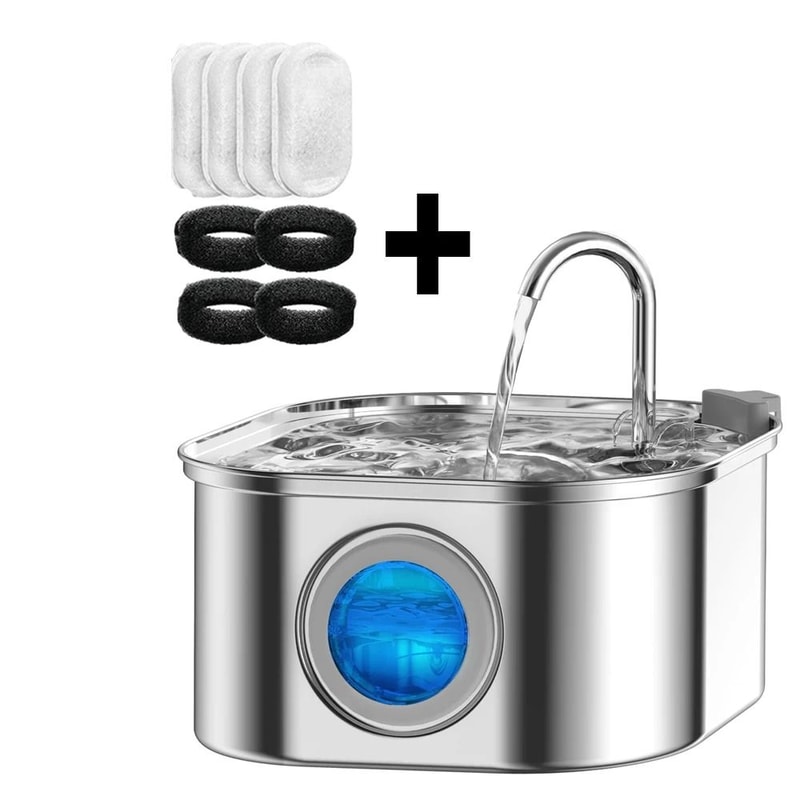 CrystalFlow Stainless Smart Fountain 10