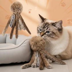 faux rabbit fur interactive kicker toy