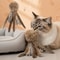 Faux Rabbit Fur Interactive Kicker Toy 0