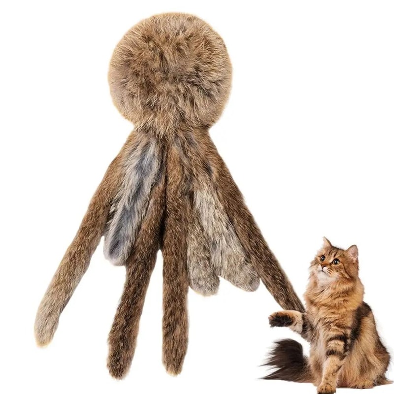 Faux Rabbit Fur Interactive Kicker Toy 6