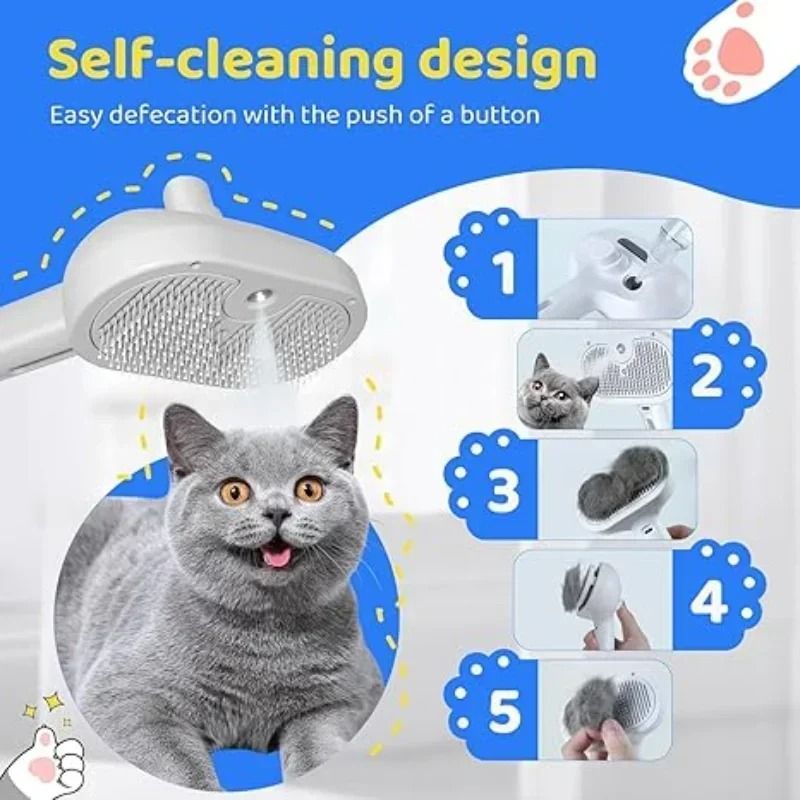 3in1 Electric Pet Steam Grooming Brush 5