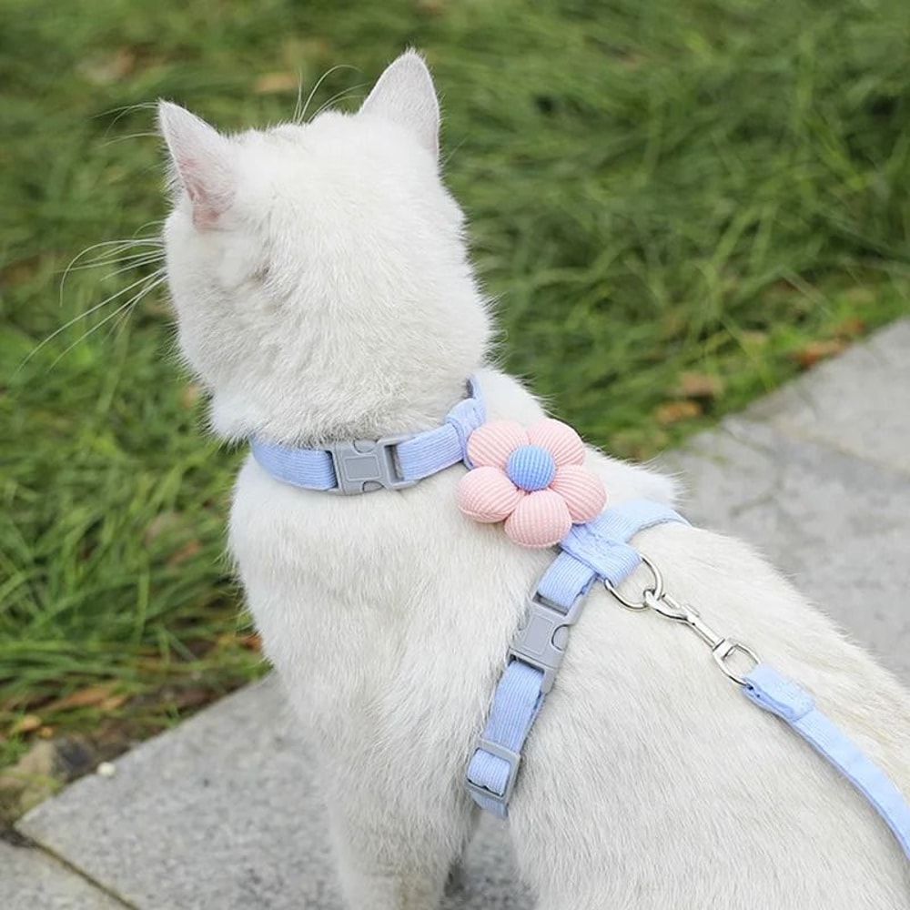 Pastel Flower Harness Leash Set 7