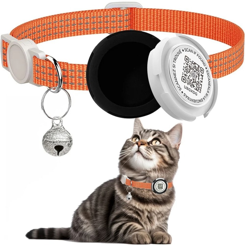 DualProtection AirTag QR ID Reflective Collar 9