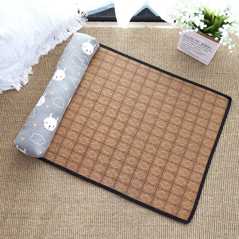 Natural Rattan SelfCooling Summer Pet Mat 14