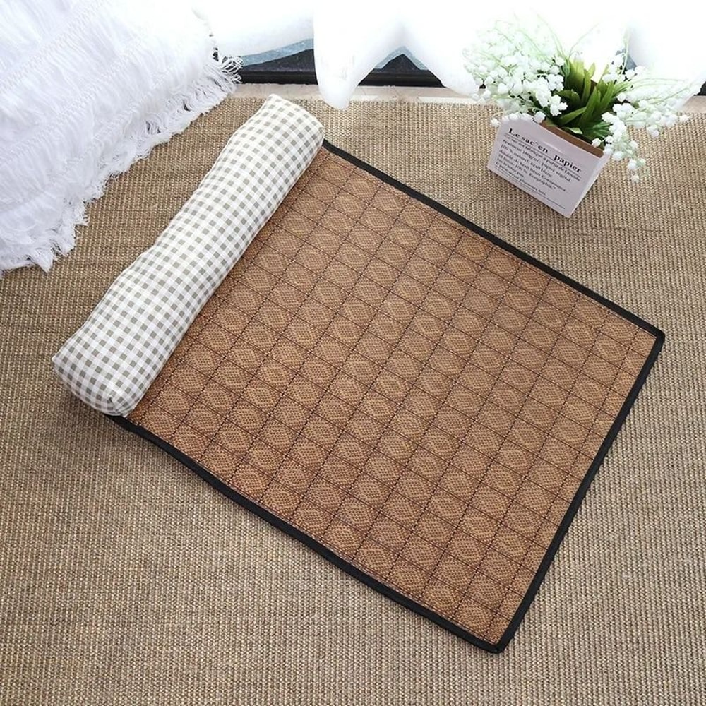 Natural Rattan SelfCooling Summer Pet Mat 15
