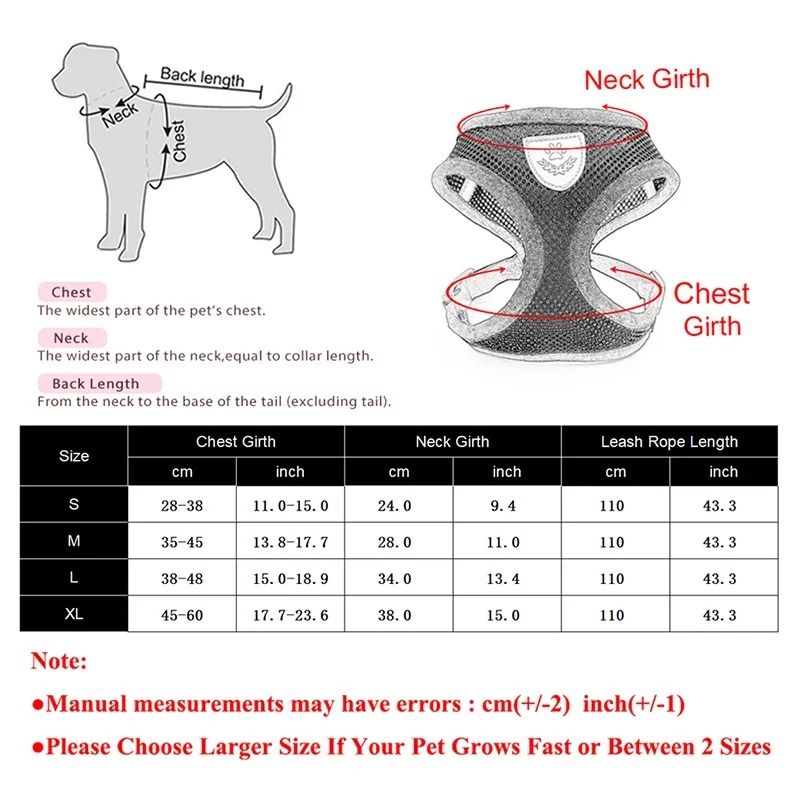 SafeStride EscapeProof Soft Mesh Harness Leash Set 5
