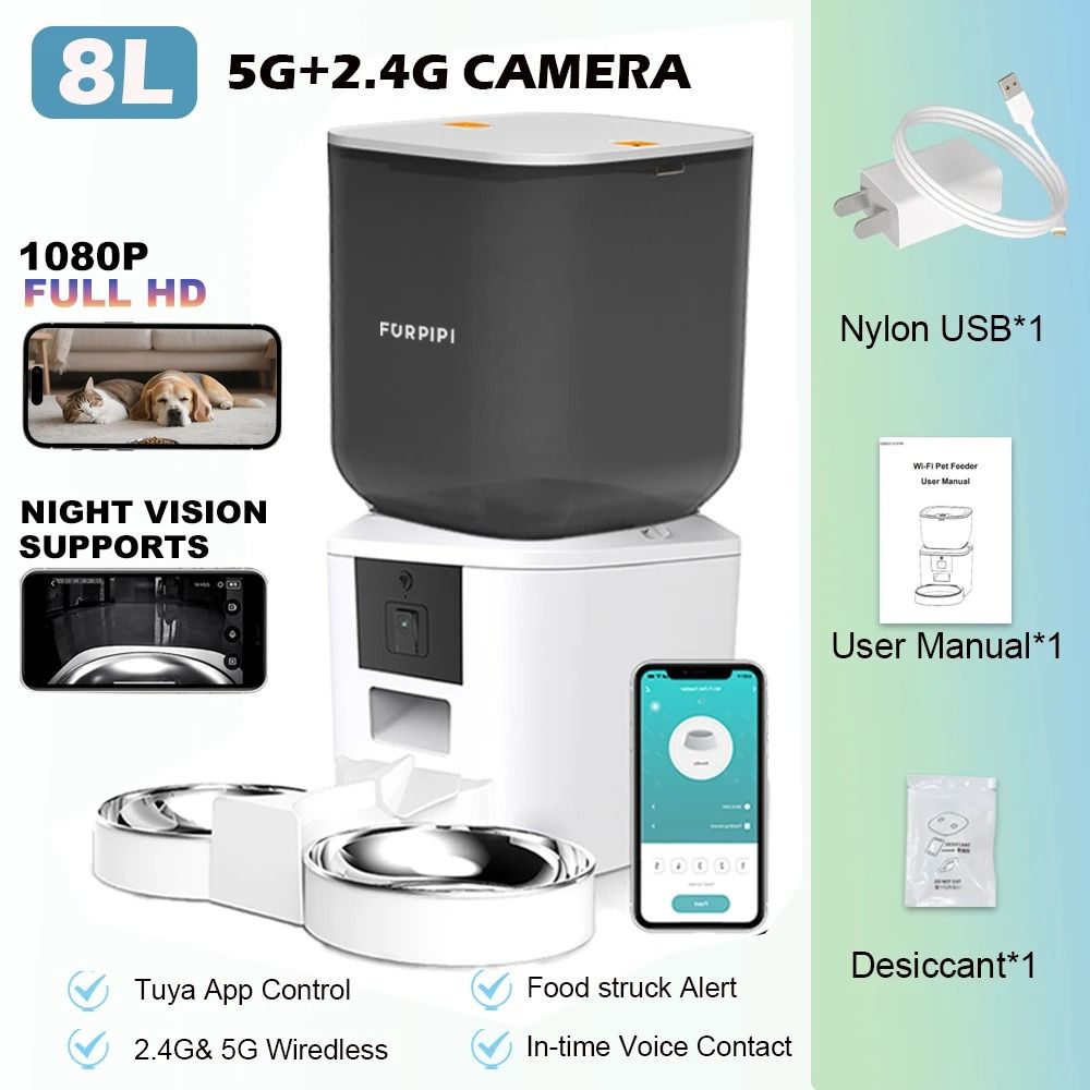 Furpipi 8L Smart Vision HD Automatic Pet Feeder 10