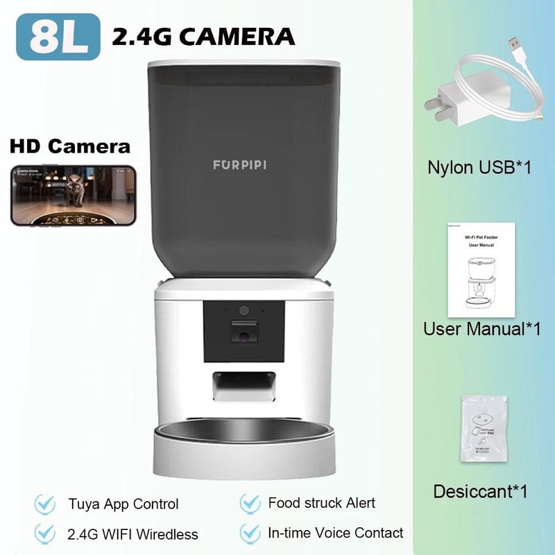 Furpipi 8L Smart Vision HD Automatic Pet Feeder 7