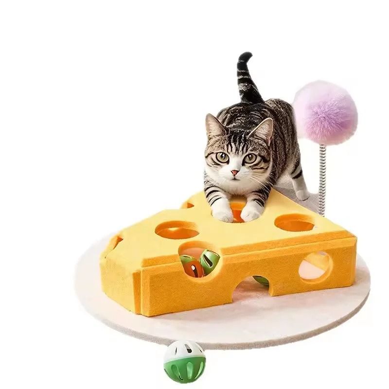 Interactive CheeseBlock Felt Cat Puzzle Box 1