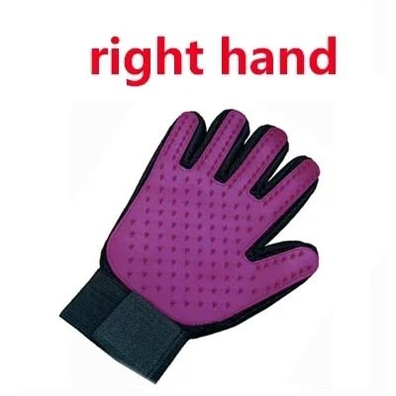Silicone FiveFinger Pet DeShedding Grooming Glove 17