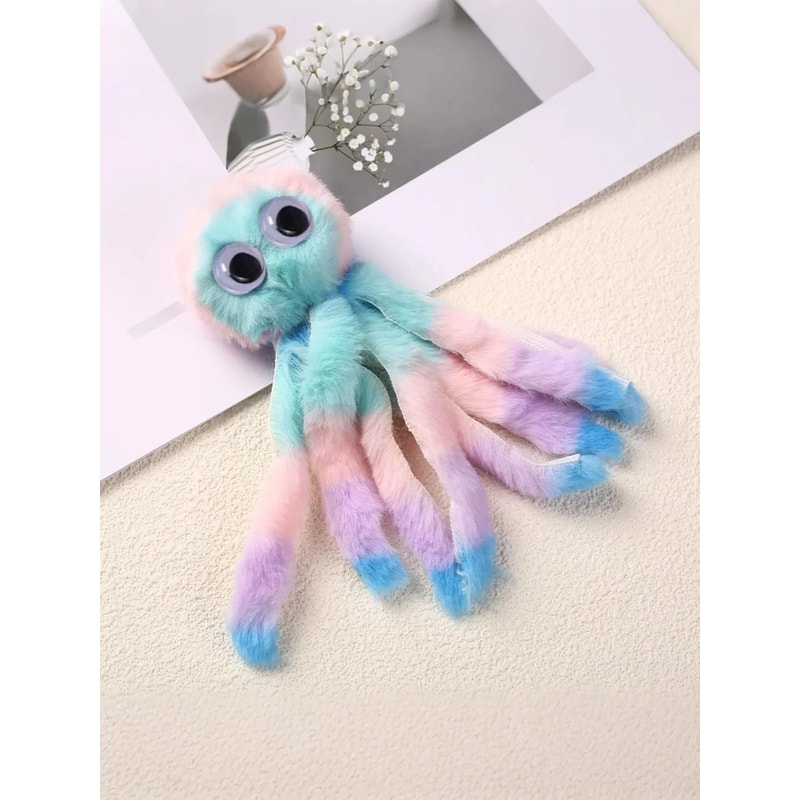 Interactive Rainbow Octopus Plush Pet Toy 5
