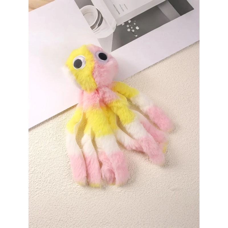 Interactive Rainbow Octopus Plush Pet Toy 8