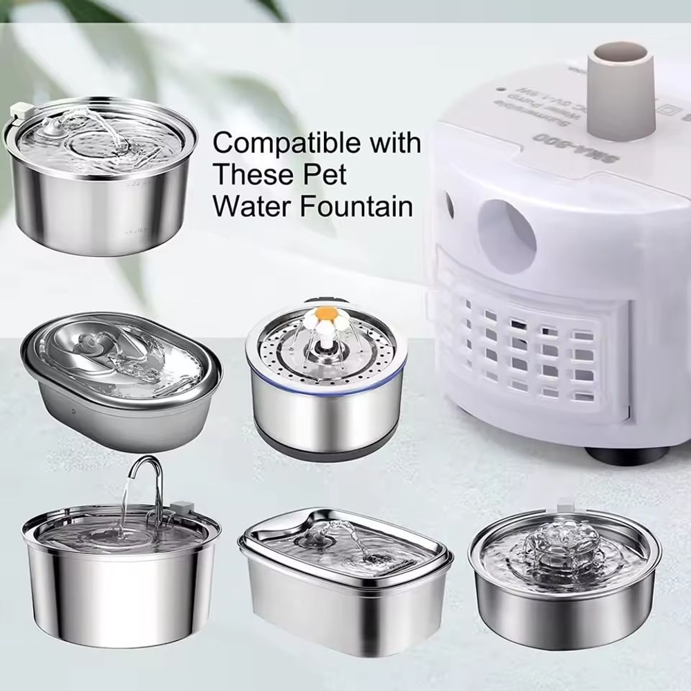Replacement Water Pump Motor For Stainless Steel Pet Fountains 3