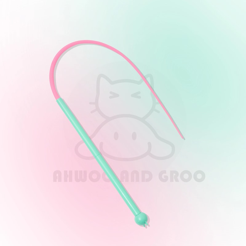 Ahwoo Groo Silicone Mouse Tail Interactive Cat Teaser Wand 11