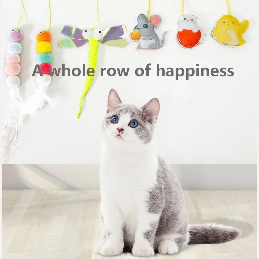 HandsFree SelfPlay Hanging Door Cat Teaser Toy 5