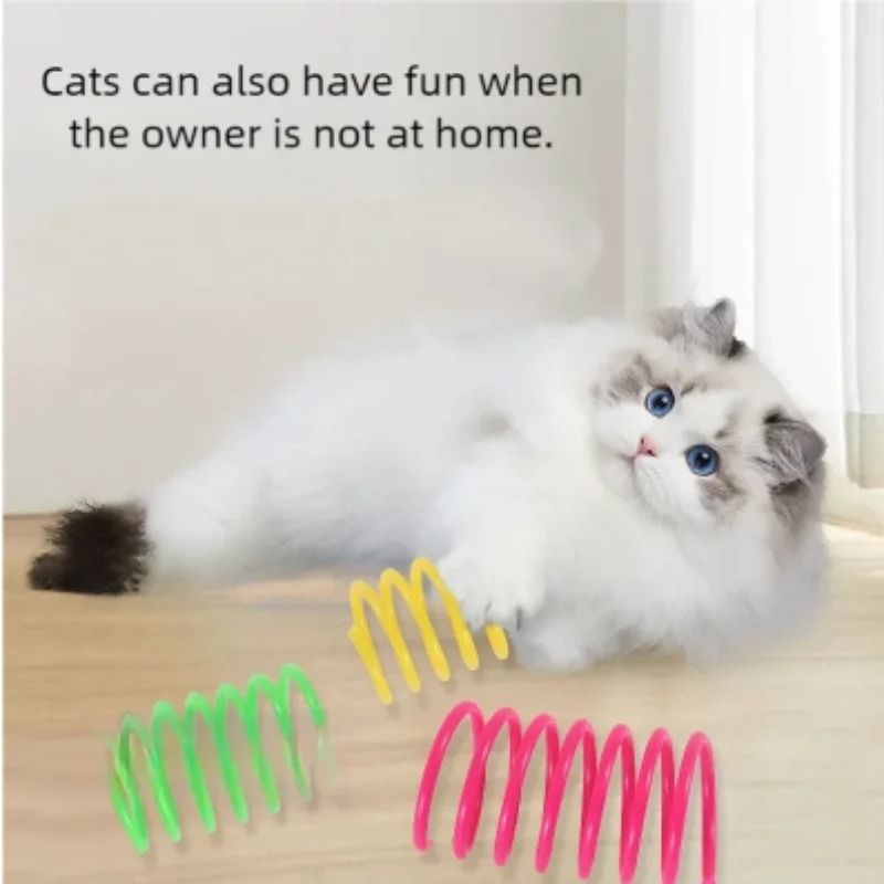 Colorful HighElasticity Wide Spring Cat Toy MultiPack 2