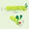 Green Plush Caterpillar Catnip Gall Fruit Cat Toy 1