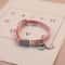 Adjustable Geometric Print Breakaway Cat Collar With Paw Charm 10