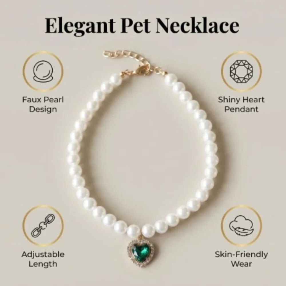 Exquisite Simulated Pearl Adjustable Cat Collar Necklace 11