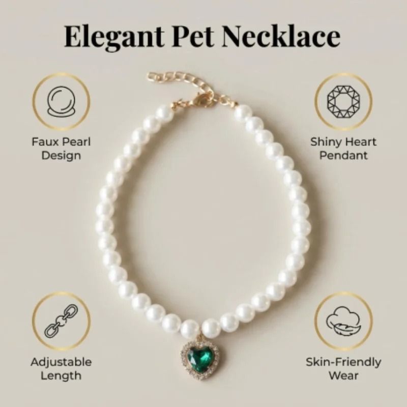 Exquisite Simulated Pearl Adjustable Cat Collar Necklace 11