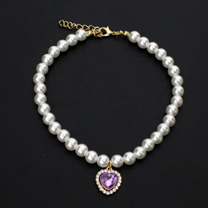 Exquisite Simulated Pearl Adjustable Cat Collar Necklace 13