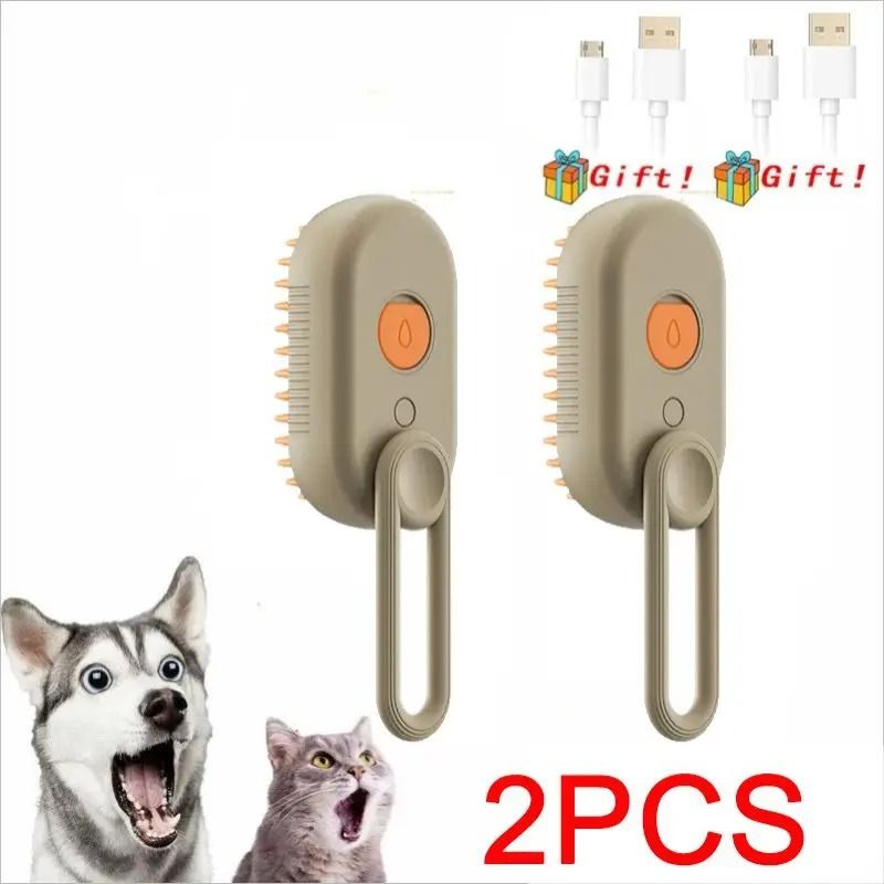3in1 Electric Steaming Spray Pet Grooming Massage Brush 18