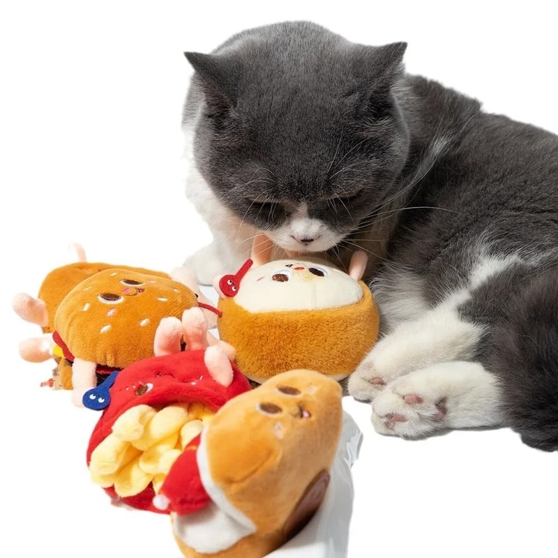 Fast Food Plush Catnip Molar Chewing Toys 4