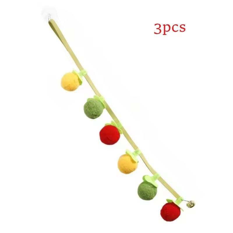 Hanging Felt Fruit String Interactive Cat Teaser Toy With Bell 7