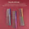 Rainbow Curved Stainless Steel Pet Grooming Comb 19cm 4