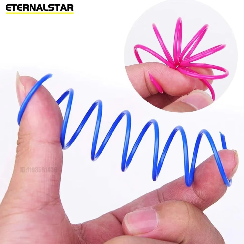 Durable Colorful Spiral Coil Cat Spring Toys 4