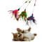 Spiral Cat Colorful Feather Toy Teaser Wand 41cm 0