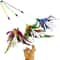 Spiral Cat Colorful Feather Toy Teaser Wand 41cm 3
