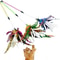 Spiral Cat Colorful Feather Toy Teaser Wand 41cm 3