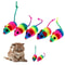5Piece Colorful Plush False Mouse Squeaker Toys 0