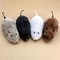 4Piece Fluffy Mechanical Mice Toys 13cm 2