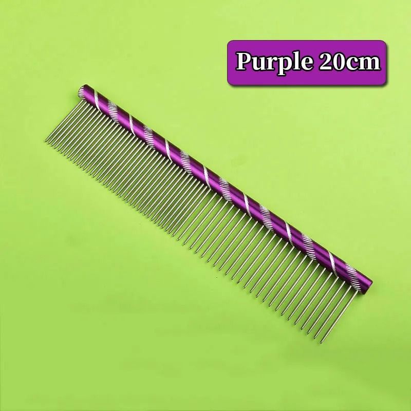 Stainless Steel Lightweight Flat Grooming Comb 14