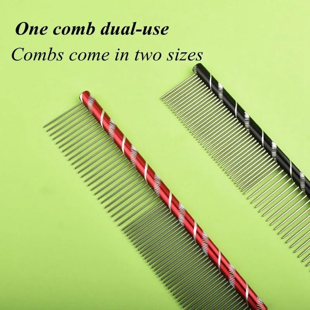 Stainless Steel Lightweight Flat Grooming Comb 4