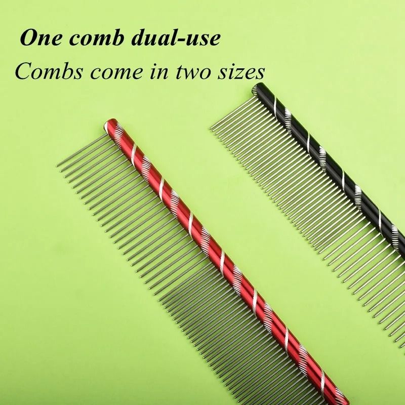 Stainless Steel Lightweight Flat Grooming Comb 4