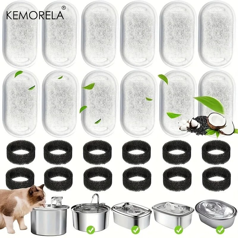 Activated Carbon Sponge Replacement Water Fountain Filters 0